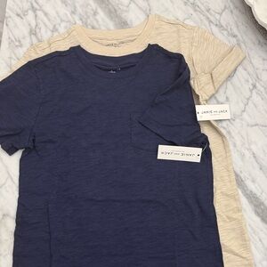 NWT - Janie and Jack Short Sleeve Tees - cream size 12 - - other posted sep